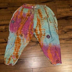 Over sized Bohemian Cotton Pants. Small